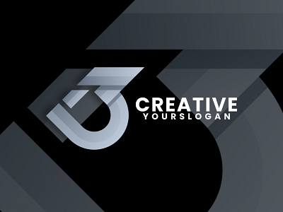 number 3 and letter B logo branding colorful design graphic design icon illustration letterb logo number3 vector