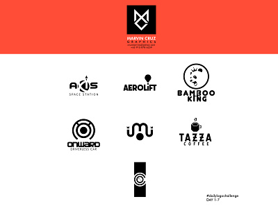 #dailylogochallenge day 1-7 dailylogochallange logo logo designing