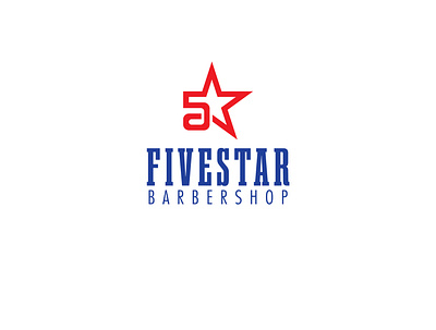 Daily Logo Challenge Day 13 - Barbershop , Fivestar Barbershop dailylogochallange logo logo design logo designing