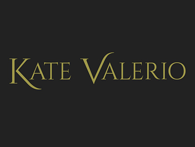 Kate ValerioJewelry elegant elegant logo gold jewelry logo logo design logo designing wordmark