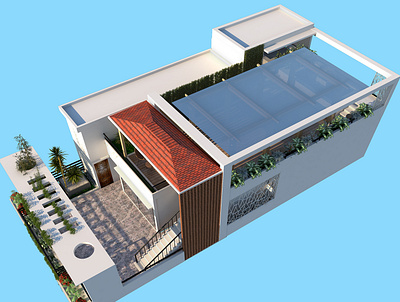 Roof Top Design 3d animation 3d artist 3dsmax bedroom design duplex house exterior design floorplan house interiordesign landscape