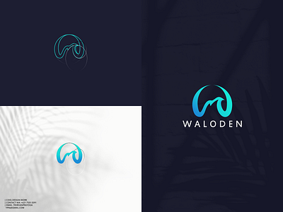 waledon concept abstract background branding creative design illustration letter logo modern typography vector