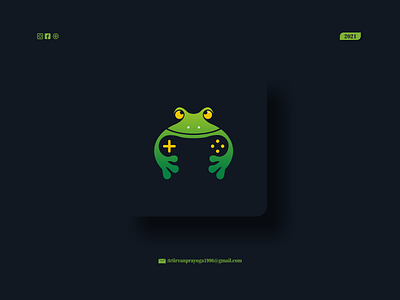 LOGO PROJECT FOR FROG GAMING abstract background branding creative design letter logo modern typography vector