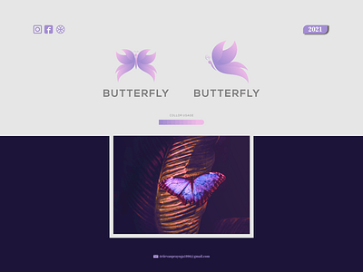 BUTTERFLY LOGO DESIGN abstract background branding creative design letter logo modern typography vector