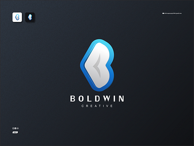 boldwin logo abstract alphabet background branding creative design letter logo modern typography vector