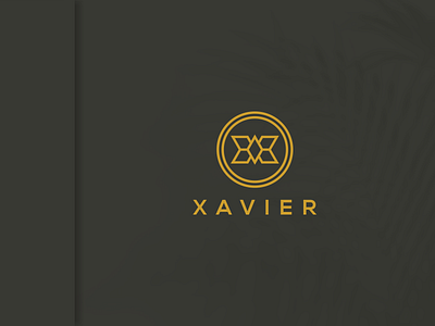 XAVIER LOGO abstract background creative design designs gold letter logo luxury logo modern typography vector xavier