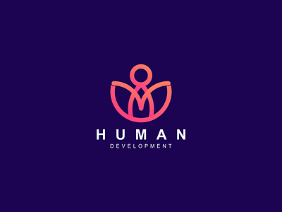 HUMAN DEVELOPMENT LOGO abstract background branding coloring logo design human development logo human development logo human logo ilustrator logo awesome logo trending logodesign monogram logo monoline logo typography vector