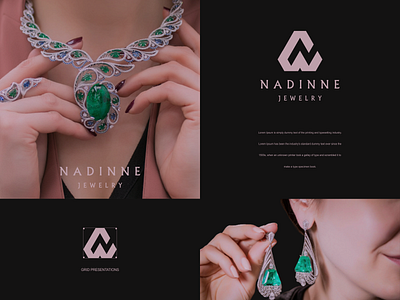 NADINNE JEWELRY LOGO DESIGN 3d animation branding graphic design logo motion graphics