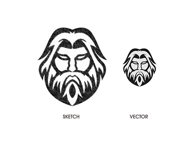 The bearded man logo design art design dribble ilustrations logo logo for sale monogram logo vector