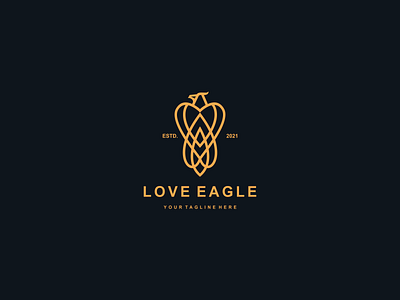 Love  eagle logo design