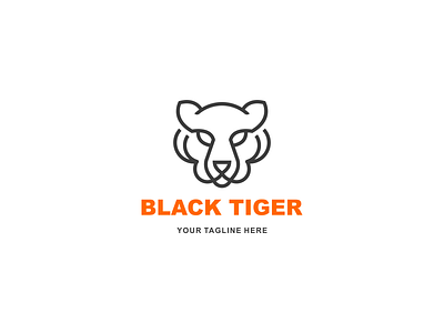 Black Tiger logo design abstract branding creative design dribble illustration ilustartions line art tiger logo logo logo design logo dribble modern tiger logo typography ui vector