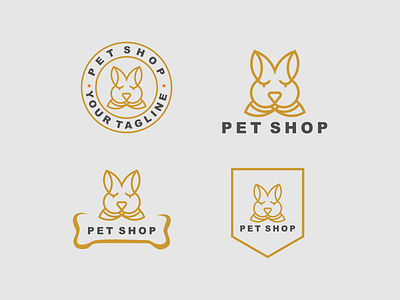 Pet shop logo design abstract branding creative design dog logo illustration ilustartions logo logo design modern pet shop logo design typography ui vector