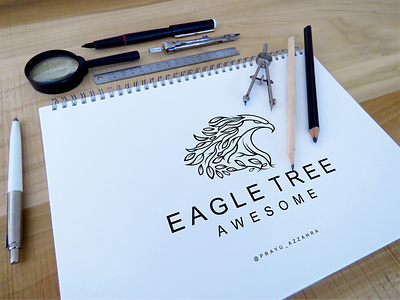 Eagle tree logo design abstract branding creative design eagle eagle design eagle logo illustration ilustrations llogo logo modern typography ui vector