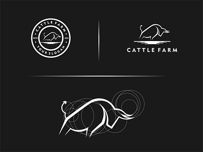 Cattle farm logo design