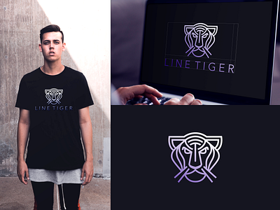 Line Tiger logo design