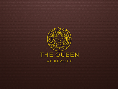 The Queen line art logo design