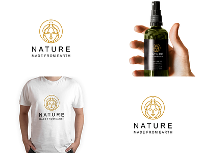 Nature made from earth logo design