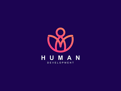 Human line art logo