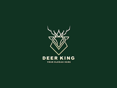 Deer king logo 3d abstract animation branding creative deer king logo design graphic design illustration logo modern motion graphics typography ui vector