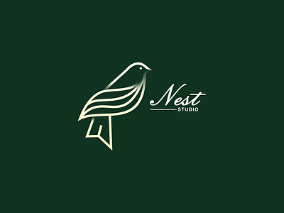 Nest studio logo design 3d abstract animation branding creative design graphic design illustration logo modern motion graphics nest studio logo design typography ui vector