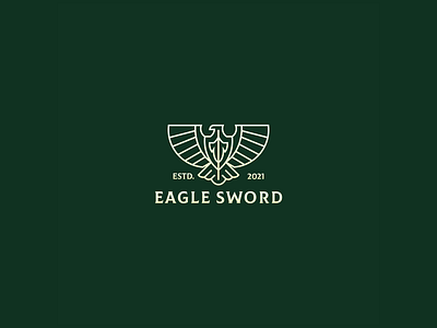 EAGLE SWORD logo abstract branding creative design eagle eagle sword logo. illustration logo modern typography ui vector