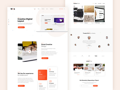 Web Designing Studio Landing Page branding design conceptual design interaction design laravel php uiuxdesign webdesign webdevelopment website design wordpress