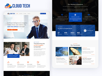 Fintech Web Design Template artificial intelligence automation brand design finance finance business financial fintech fintech branding landing page landing page template responsive design transition uiux design virtual virtual assistant web design