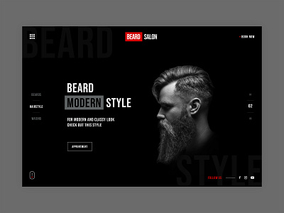 Barbershop Website Landing Page barber barbershop boutique clean ui hair salon haircut hairstyle hero interaction landing page make up man minimal minimalistic people saloon service spa style webdeisgn