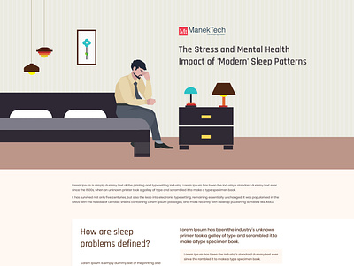 Stress & Mental Health Impacts anxiety branding design clean ui design emotions illustration art illustration design illustrations landing page ui mental health mental health awareness mindfullness minimalism minimalistic peaceful responsive web design sleep spirituality stress stress management trauma