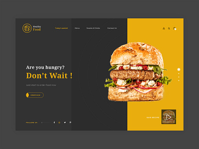 Food Web Clean UI Concept add to cart burgers cart page clean ui dashboard delivery service drink ecommerce food landing page design menu card minimalist online store pizza popular shot product design ratings responsive design restaurants reviews