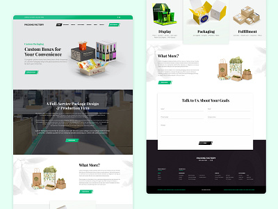 Goods Packaging Landing Page brand design clean ui deliver delivery service distributed distribution distributor goods for sale hero image landing page ui minimalistic movers and packers moving package packaging packaging design products responsive web design transfer web ui