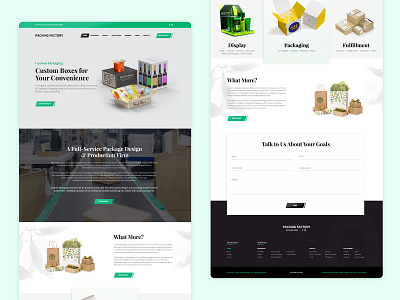 Goods Packaging Landing Page