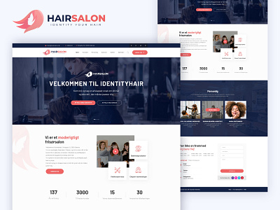 Hair & Beauty Salon Website Landing Page Concept