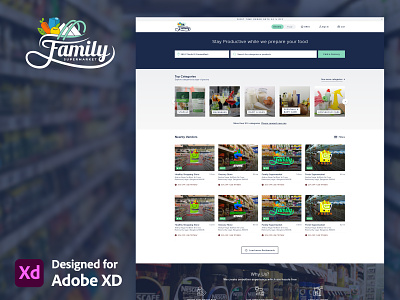 Groceries Shopping & Delivery Landing page UI/UX Design