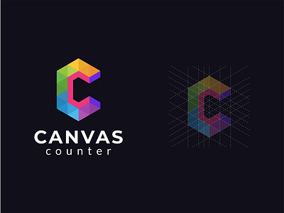 Canvas Counter Logo C+C abstract logo apps icon brand identity brand identity design branding concept c letter canvas colorfull concept counter creative logo geometric design illustrator lettermark logotype modern logo simple and clean triangle