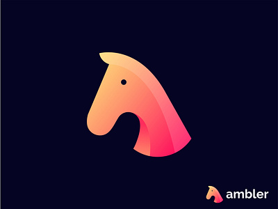 Ambler Logo for Branding  (horse icon + letter A)