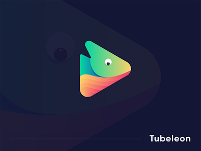 Tubeleon pictorial logo mark 2021 trend abstract logo animal logo apps icon brand identity chameleon character colorfull gradient logo leon media modern modern logo pictorialmark play rover simple and clean simple mascot symbol tube