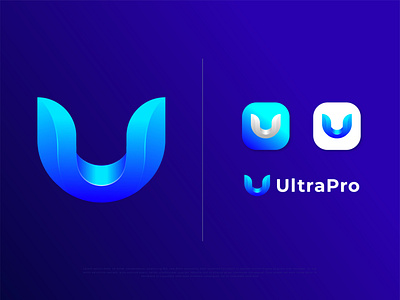 U letter logo UltraPro abstract logo apps icon brand identity business logo creative logo eye catching gradient logo lettermark logo agency logofolio2021 logotype modern logo monogram powerful icon pro simple and clean strong symbol trandy 2021 u ultra