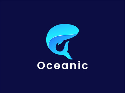 Oceanic | Pictorial Mark Logo animal apps icon aqua blue brand identity character creative logo dolphin fish gradient logo marine nature oceanic orca pictorialmark river sea ship water whale