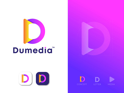 Dumedia | Letter D | Media Icon