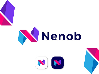 Nenob | Letter N | Modern Letter Mark Logo studio