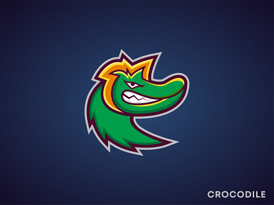 Crocodile | Mascot Logo affrican alligator angry face animal cartoon character creative logo crocodile danger dangerous game green hunter illustration mascot simple mascot sport wild zoo
