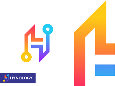Hynology | Tech Logo abstract logo apps icon brand identity branding business corporate creative logo gradient logo h letter hynology iconic letter logo letter mark modern logo professional symbol tech technology unique