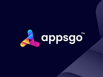 Appsgo | Modern Abstract Logo Mark abstract logo agency application apps apps center apps icon apps store appsgroup brand identity branding connecting creative logo gradient logo graphic design media modern logo network play play store software