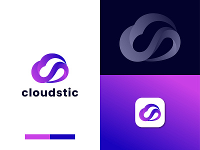 Cloudstic Abstract Logo Mark | Cloud + Elastic