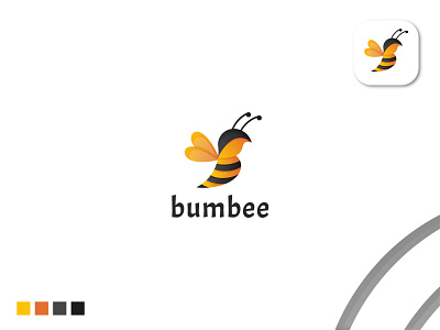 Bumbee Logo Mark 3d abstract logo animal apps icon bee brand identity branding character creative logo flower fly gradient logo graphic design honey hornet logo modern logo vector wasp yellow