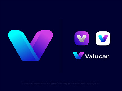 Valucan | V Letter | Modern Abstract Logo Mark