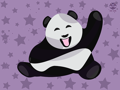 happy panda animal art animal illustration illustration art vector vectorart