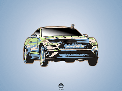 MSTNG car illustration vector vectorart