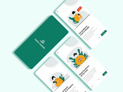 Hello Hafidz Mobile App Onboarding Screen app branding design illustration ui ux web